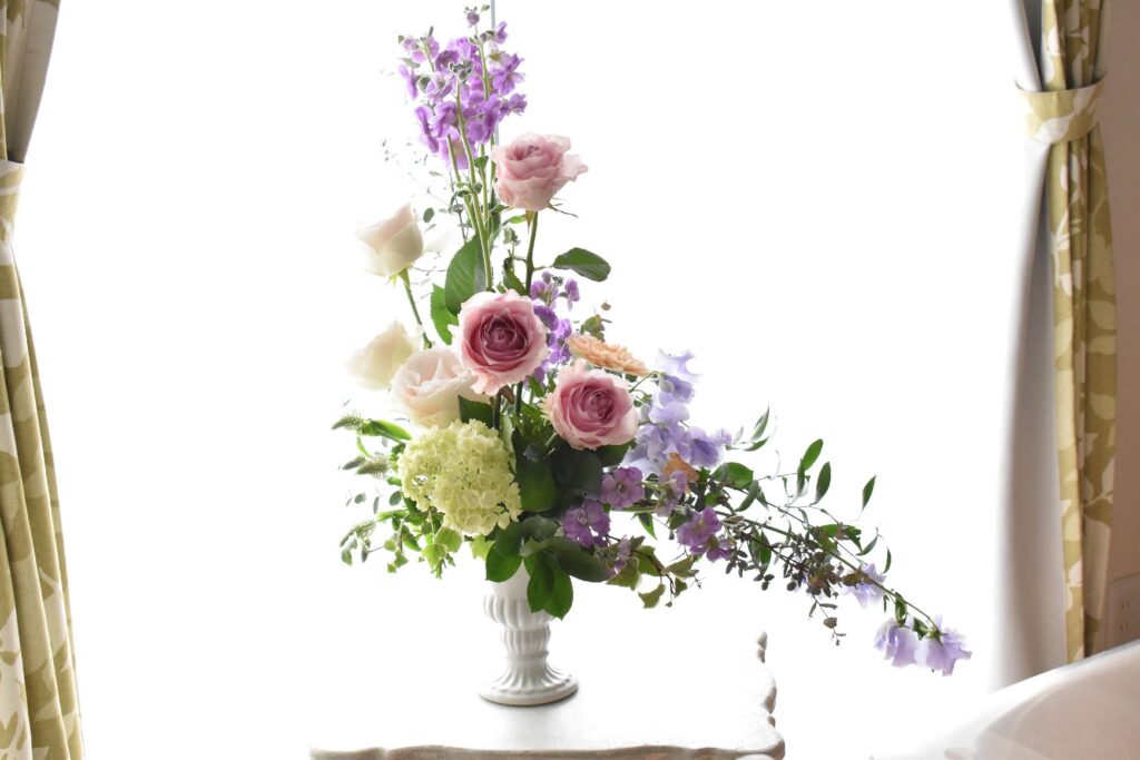 フラワーアレンジメントの基本/Lシェイプの作り方 - Flower Cafe